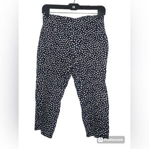 Alfani navy and white polo dot stretch capris size‎ 6 petite